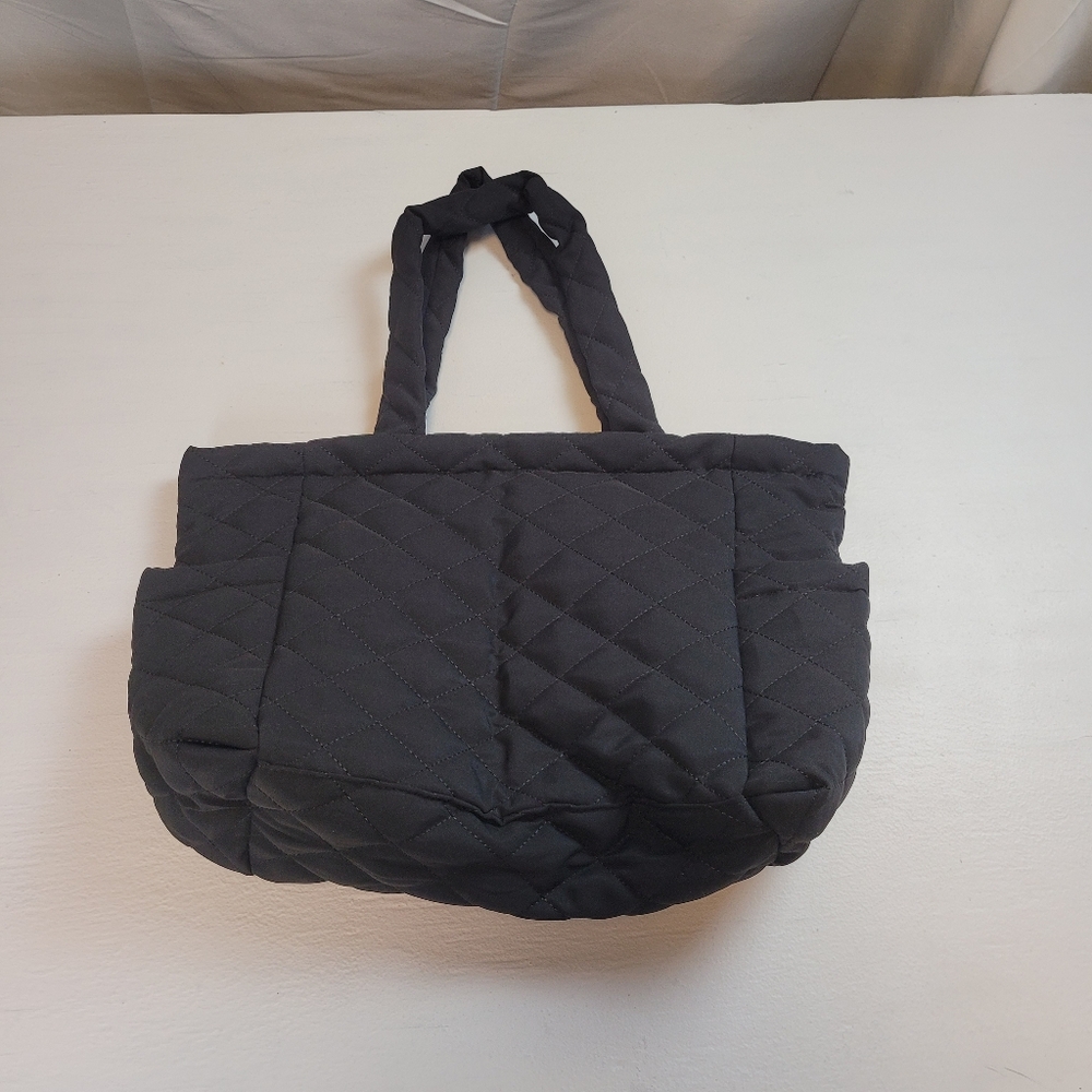 Quilted Black Tote Bag - Stylish Everyday Carry